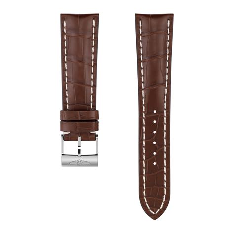 breitling 24mm brown crocodile strap|Breitling Brown Crocodile Strap 24/20 756P / 754P .